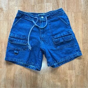 Vintage denim cargo shorts